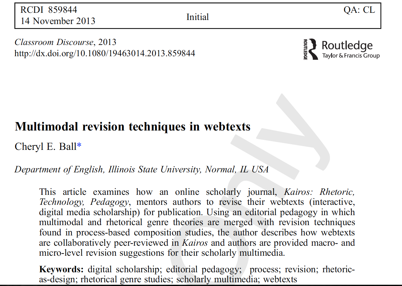 “Multimodal Revision Techniques in Webtexts”